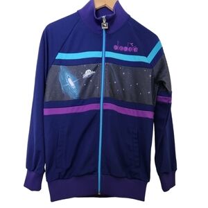 Rick & Morty diadora blue purple zipup long-sleeve sweater space limited edition